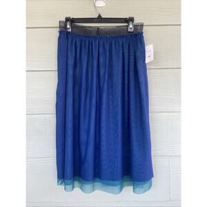 Reverse Clothing Canada Blue‎ Layered Mesh Skirt Womens 8 NEW NWT Vintage VTG?